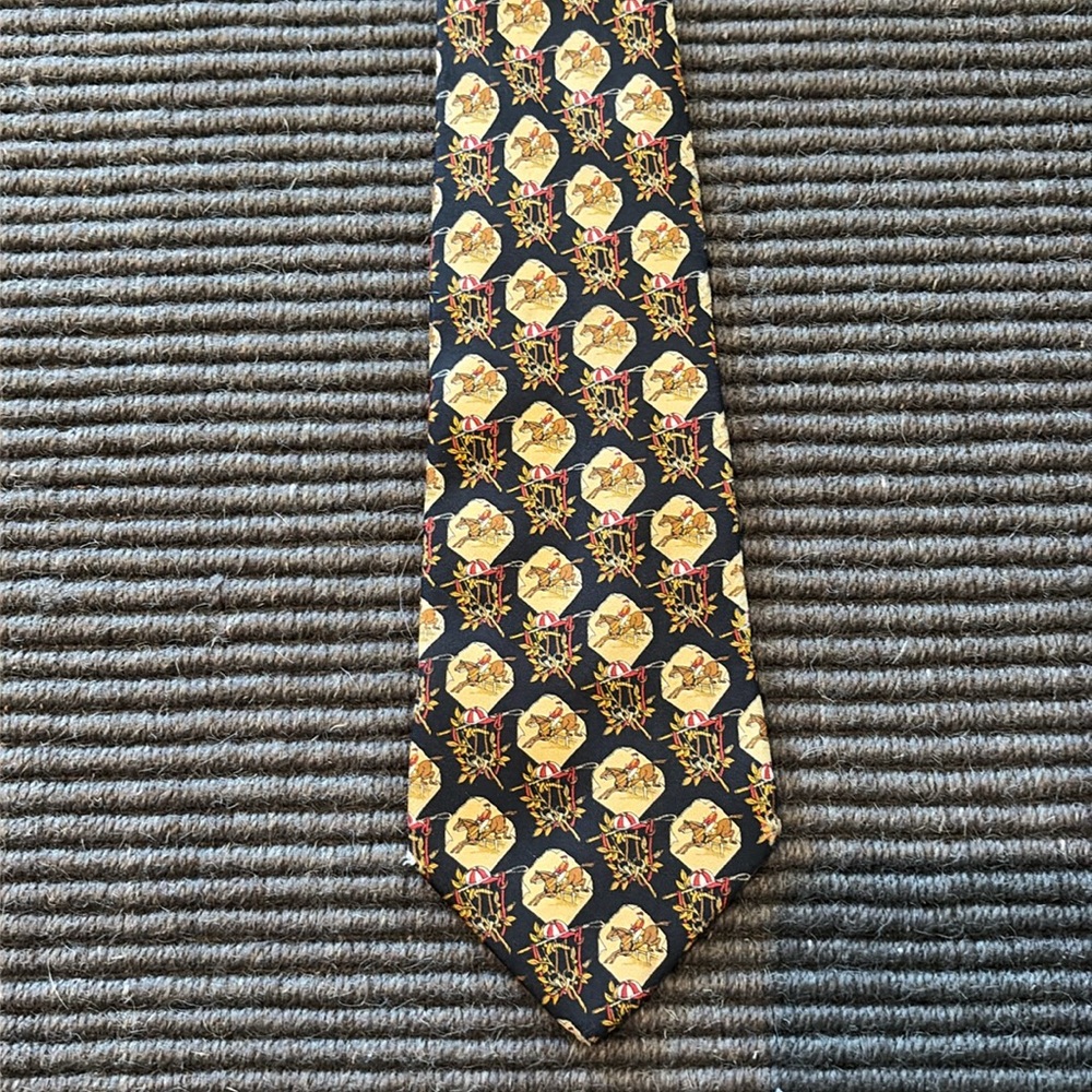 Ferragamo Equestrian Print Tie